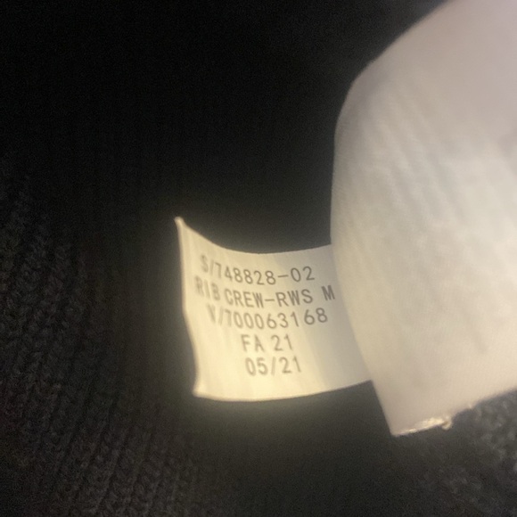 Banana Republic 100% Merino Wool Ribbed Crewneck Sweater Sz XS Navy - Picture 6 of 6